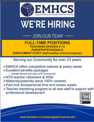 We're Hiring poster